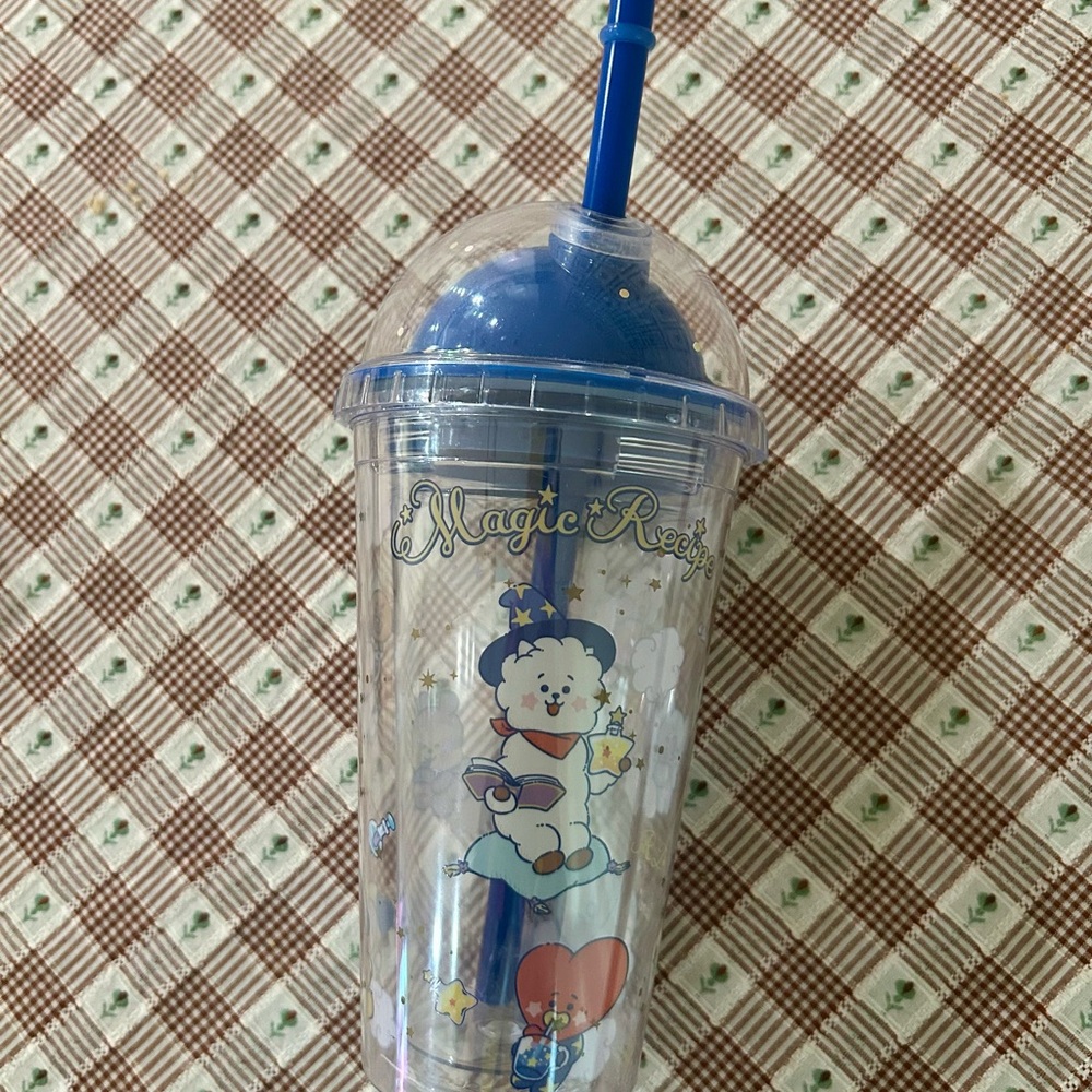 BTS BT21 Clear plastic tumbler
